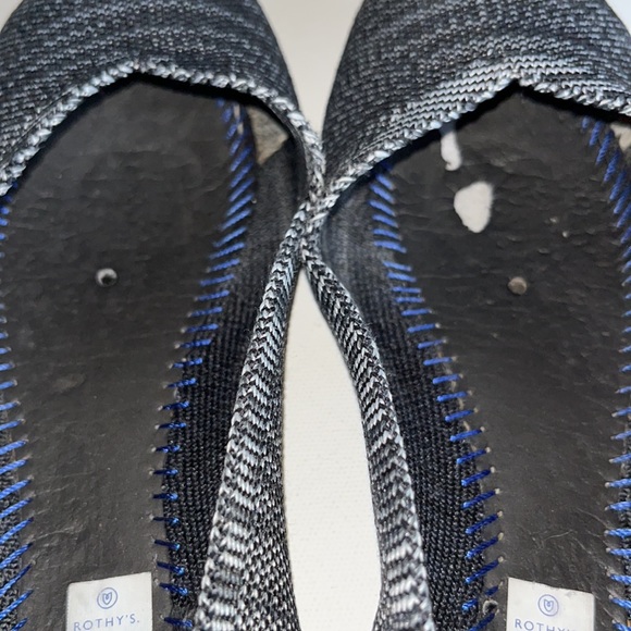 Rothy’s Birdseye Round Toe Flat Marled Black / Grey